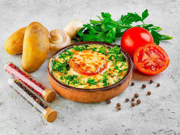 Хинкальная Кацо - Говядина, запечённая с картофелем и грибами
