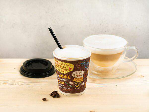 Доступная кофейня Подорожник - Латте на цельном молоке