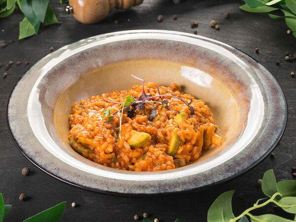 Мята Platinum - Ризотто с кабачками и лесными грибами