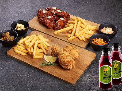 Kannam Chicken - Комбо для двоих Стандарт Ножки, крылья и морс