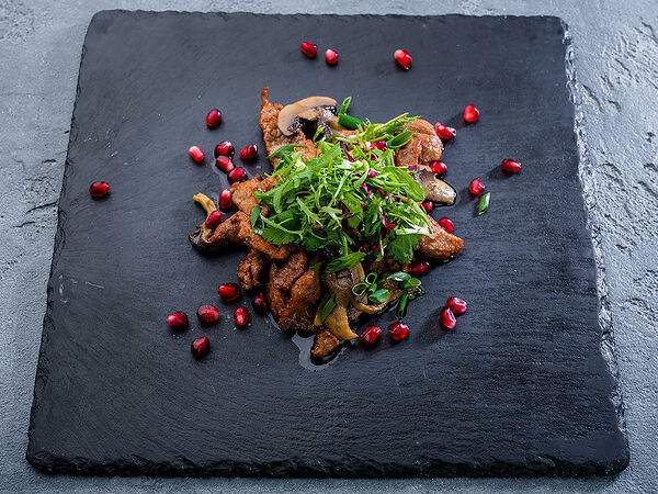 Чайхона №1 Братьев Васильчуков - Зарафшан. Жареная мякоть телятины с грибами