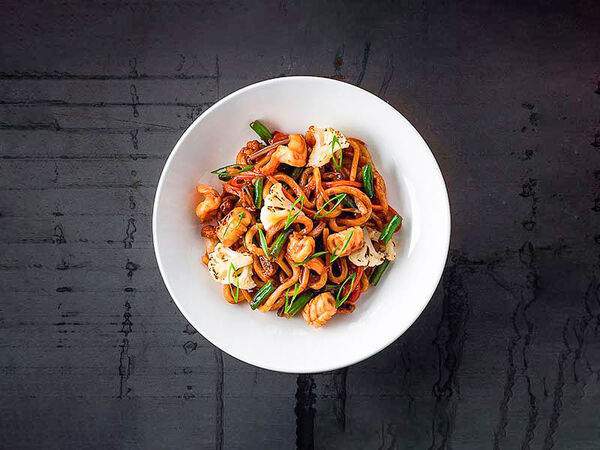 Рис - Лапша удон с морепродуктами