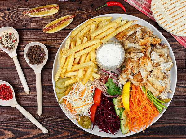 Шахерезада - Шаурма Шах-ролл на тарелке