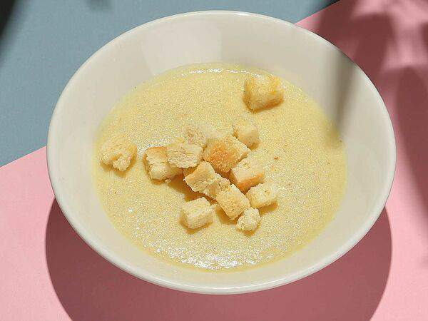 Корица - Суп-пюре с копченой куриной грудкой