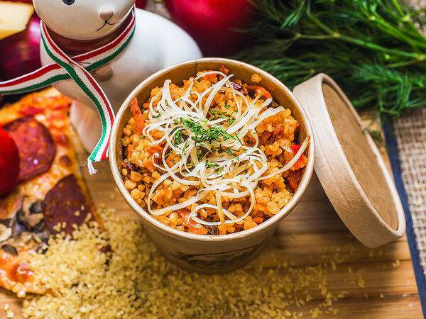 Зерно - Булгур с пепперони и пармезаном