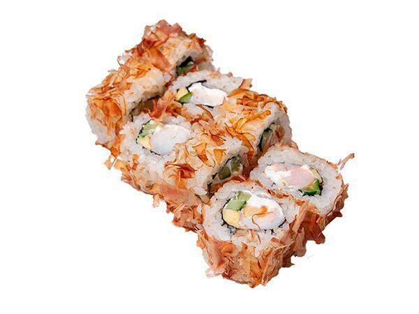 Зелёный ролл - Бонито с креветкой