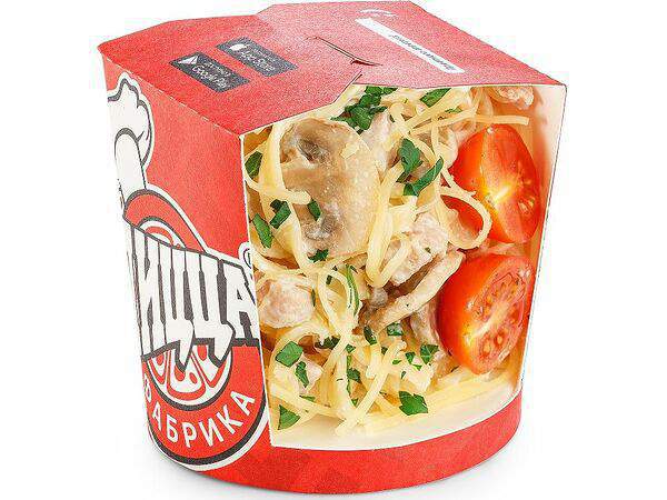 ПиццаФабрика - Паста с ветчиной и грибами