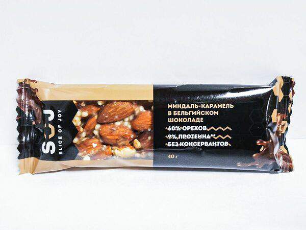 Baggins coffee - Батончик Soj slice of joy Миндаль-карамель