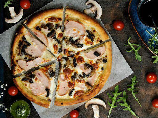 Foodmarket #FaceRoll - Пицца с копченой курицей и грибами