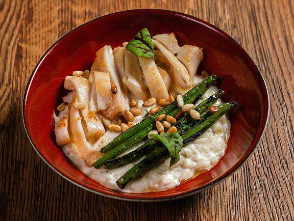 GARRY BAR - Кальмар с ризотто и молодой фасолью