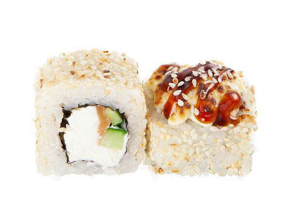 Сытый ниндзя - Запеченный ролл с лососем и крабом