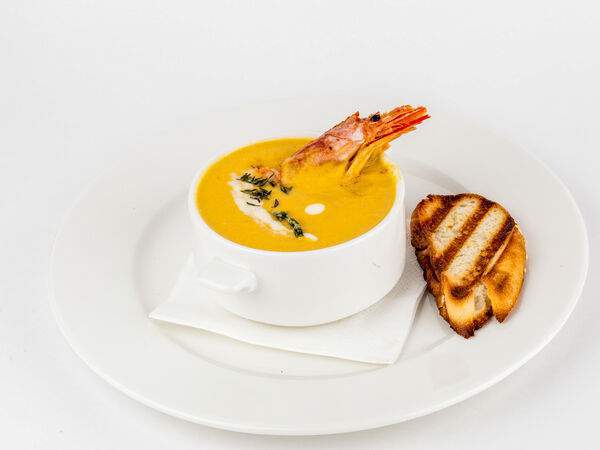 Barelli - Крем-суп из тыквы с лангустинами