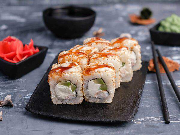 Суши кот - Ролл Эби панко