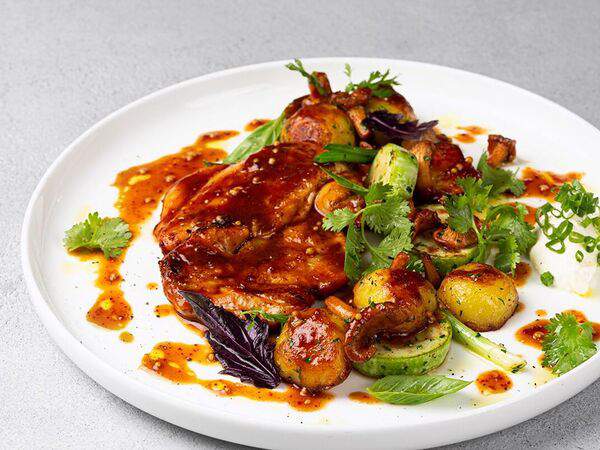 Кофемания - Половина цыплёнка с лисичками