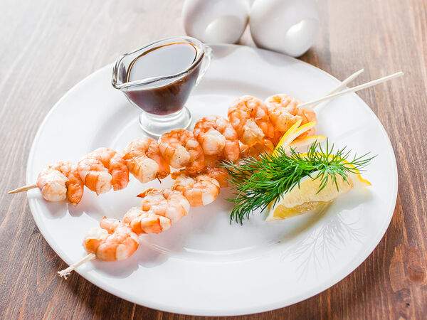 Шашлык-пикник - Тигровые креветки на углях