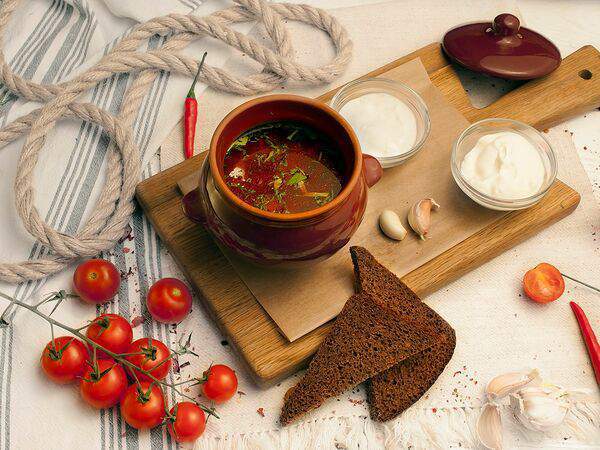 Таки да! - Красный борщ с говядиной и фасолью