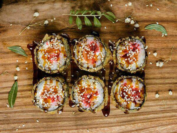 Foodmarket #FaceRoll - Ролл Лосось терияки темпура