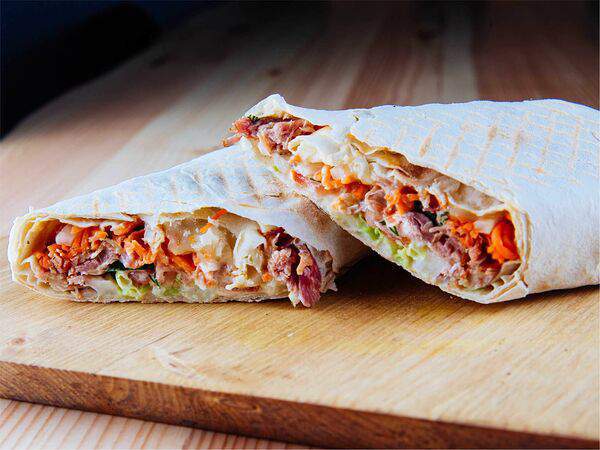 Коптица BBQ - Шаверма Хайп с подкопченной рваной свининой