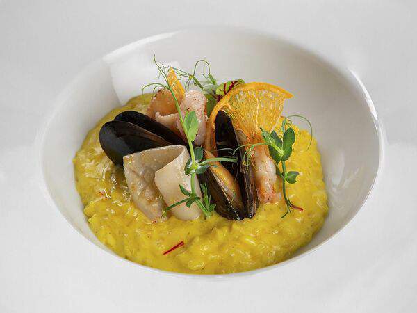 Труффальдино - Ризотто с шафраном и морепродуктами