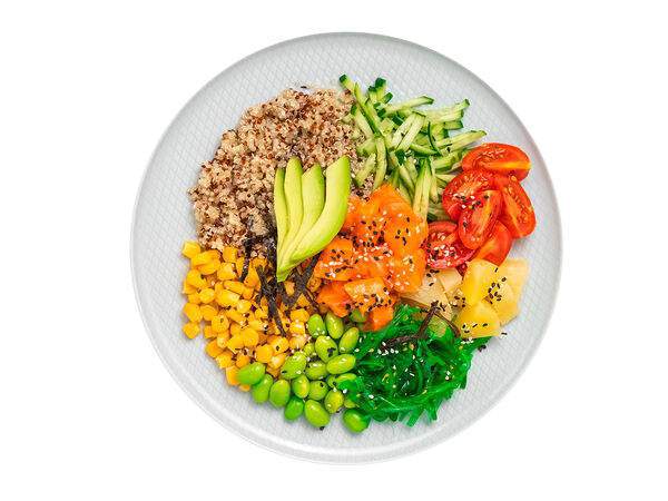 Easy Pizza - Поке с лососем, киноа и ананасом