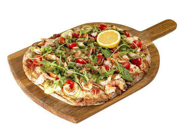 Веранда - Пицца с креветками и соусом песто