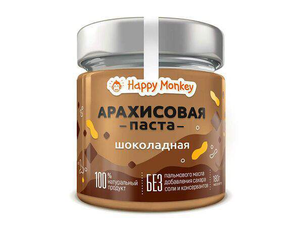 Happy monkey - Арахисовая паста шоколадная