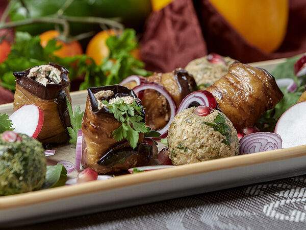 Мимино - Пхали & рулетики из баклажанов с орехами