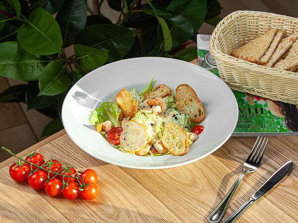 Перчини Grill & Wine - Цезарь с тигровыми креветками