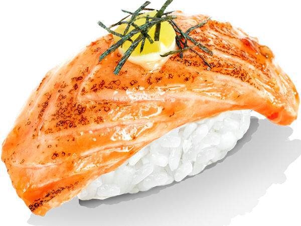 Суши весла Take Away - Нигири с лососем опаленным