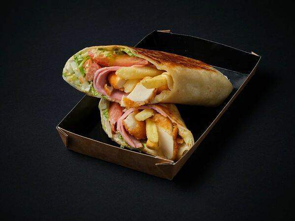 Pumpini - Буррито с наггетсами и ветчиной