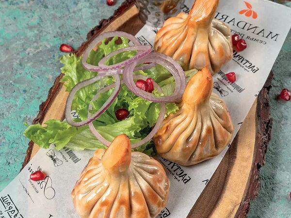 Бумбараш - Жареные хинкали с овощами и курочкой гриль