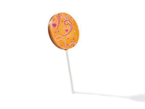 Be Сhoco - Лолипоп шоколадный Круглый (Апельсин)