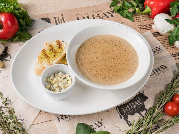 Рибай - Суп-крем из белых грибов и шампиньонов