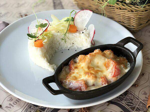 Моне - Сёмга в сливочном соусе с рисом Басмати