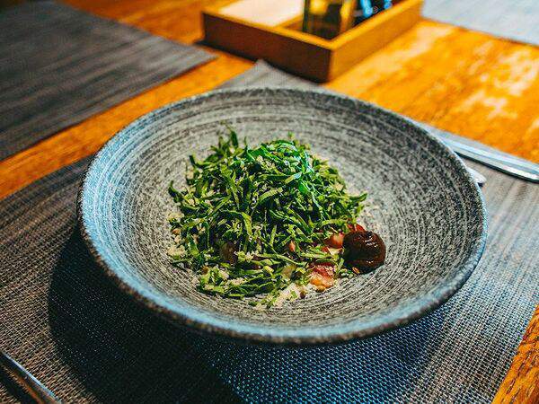 Novo. Ресторан современной русской кухни - Салат с вяленой утиной грудкой и домашним сыром