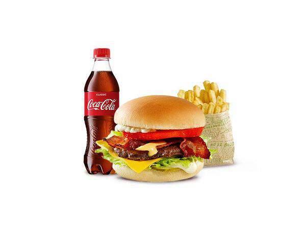 Hesburger - Большое комбо с Беконбургером