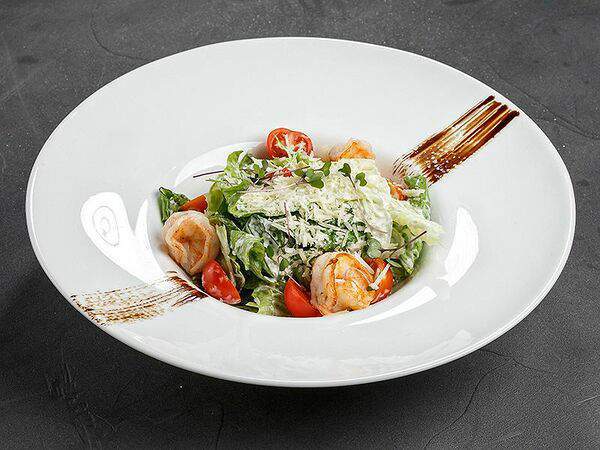 Мишлен - Салат Цезарь с креветками
