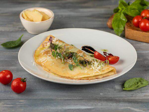 Шоколадница - Блины с сулугуни и шпинатом