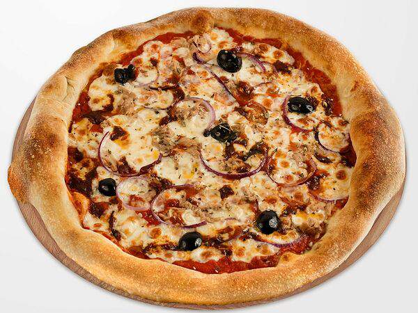 Бавария - Пицца с тунцом и фирменным соусом для корочек