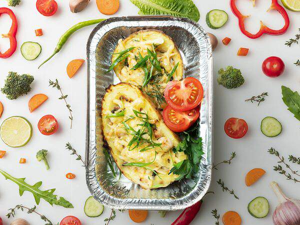 Своя кухня - Картофельные лодочки с куриным филе и грибами