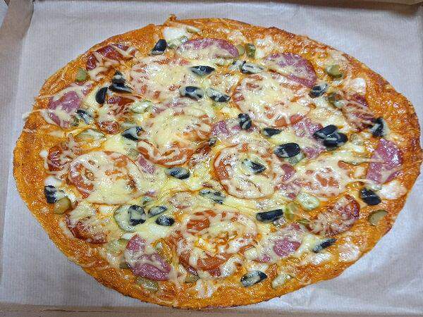 Ой блин - Блинпицца с колбасой, помидорами и сыром