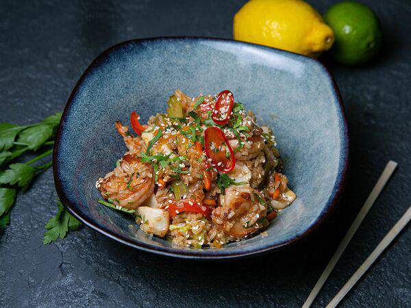 На крючке - Рис с морепродуктами