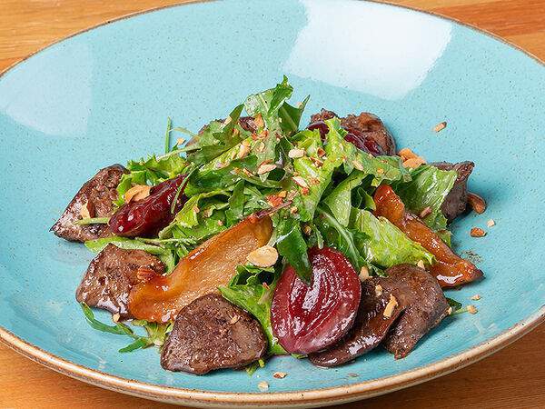 Ох! Май пицца - Теплый салат с куриной печенкой