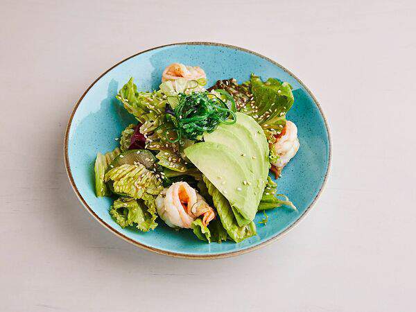 Японское бистро Fugu - Зеленый салат с креветками