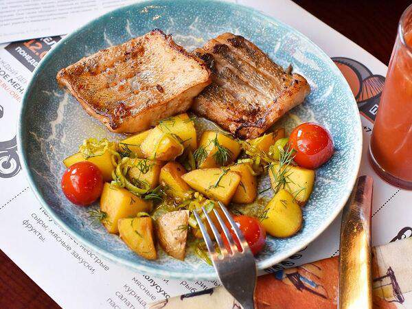 Мама Норка Папа Бобер - Жареный судак с картофелем