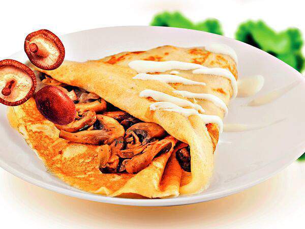 Кафе Блинная масленица - Блин с грибной начинкой