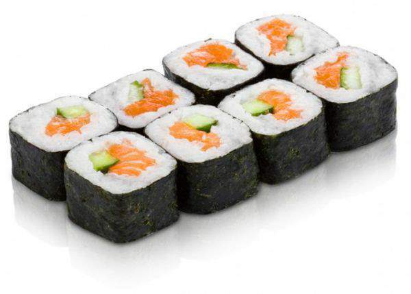 Йоги Суши - Ролл с лососем и огурцом
