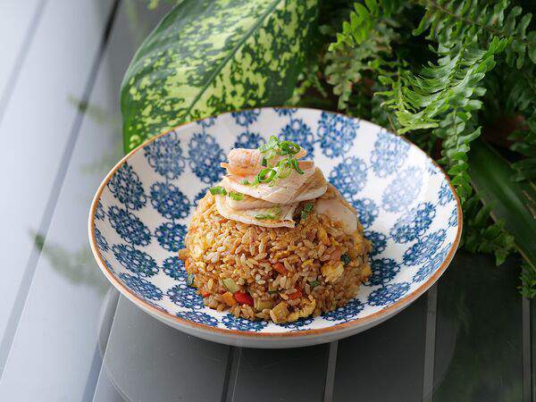 Dong po - Рис с кальмаром и соусом Кунг Бао