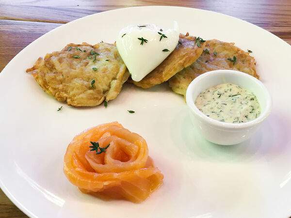 Traveler's coffee - Драники с яйцом