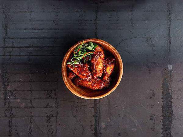 Рис - Куриные крылышки в соусе Терияки